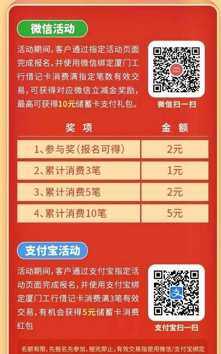 厦门工行月月刷